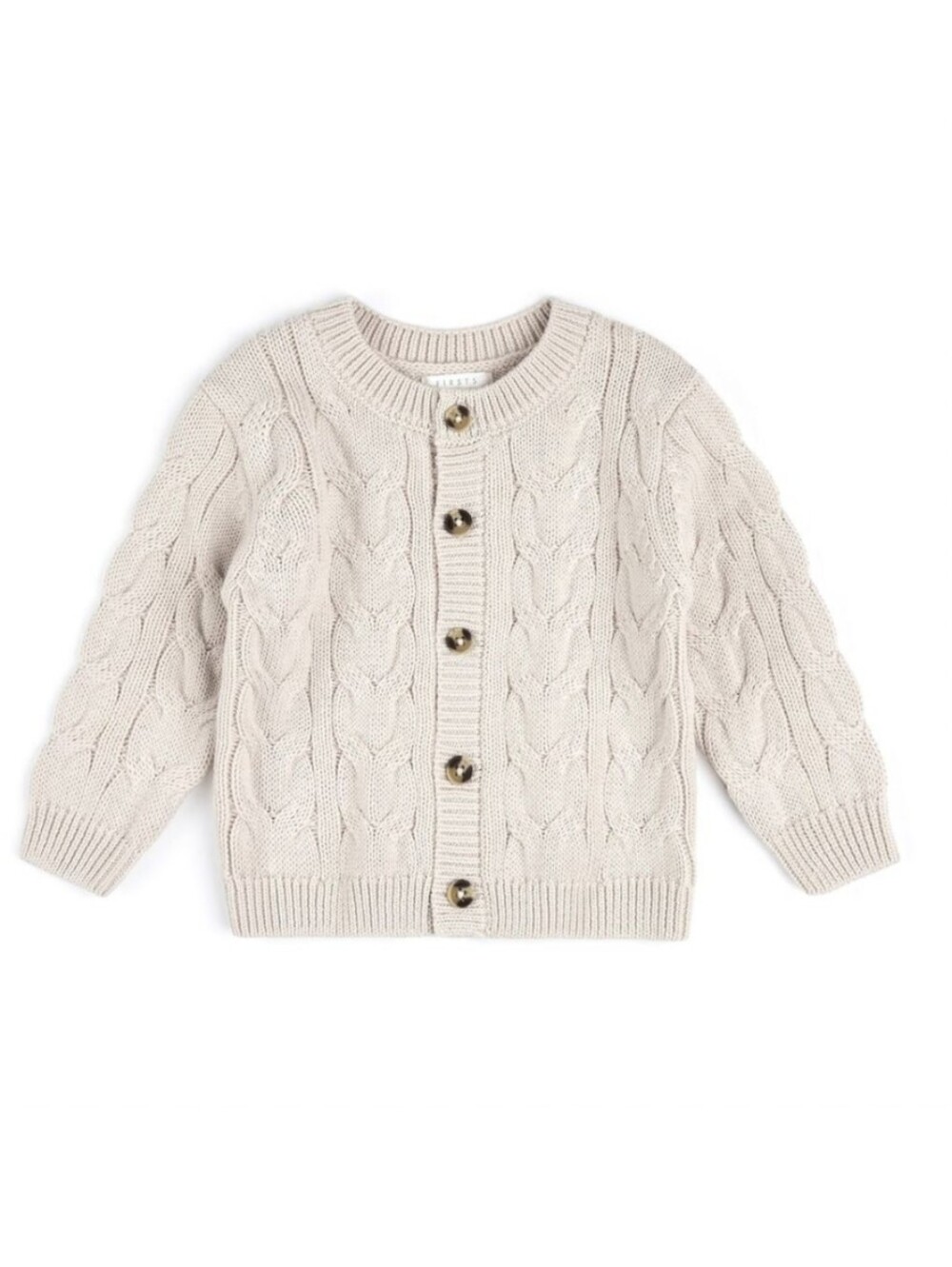 FIRSTS by Petit Lem Baby Cable Knit Button Cardigan - Cream